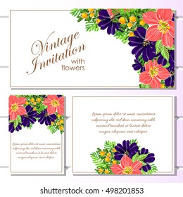 Romantic invitation. Wedding, marriage, bridal, birthday, Valentine's day.