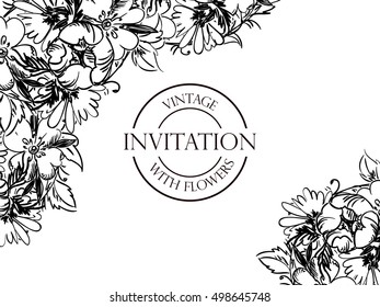 Romantic invitation. Wedding, marriage, bridal, birthday, Valentine's day.