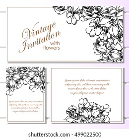 Romantic invitation. Wedding, marriage, bridal, birthday, Valentine's day.