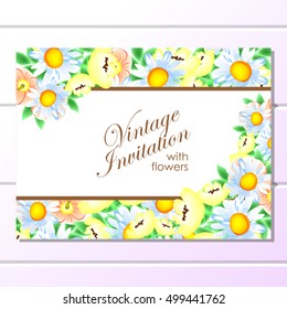 Romantic invitation. Wedding, marriage, bridal, birthday, Valentine's day.