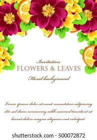 Romantic invitation. Wedding, marriage, bridal, birthday, Valentine's day.