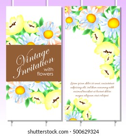 Romantic invitation. Wedding, marriage, bridal, birthday, Valentine's day.