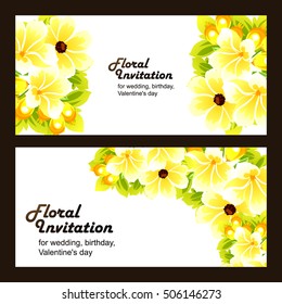 Romantic invitation. Wedding, marriage, bridal, birthday, Valentine's day.
