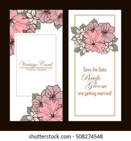 Romantic invitation. Wedding, marriage, bridal, birthday, Valentine's day.