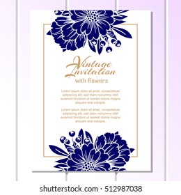 Romantic invitation. Wedding, marriage, bridal, birthday, Valentine's day.
