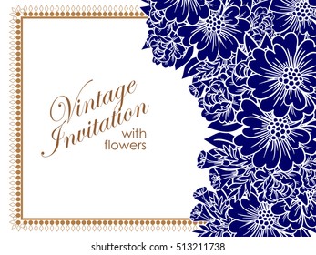 Romantic invitation. Wedding, marriage, bridal, birthday, Valentine's day.