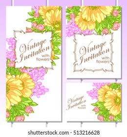 Romantic invitation. Wedding, marriage, bridal, birthday, Valentine's day.