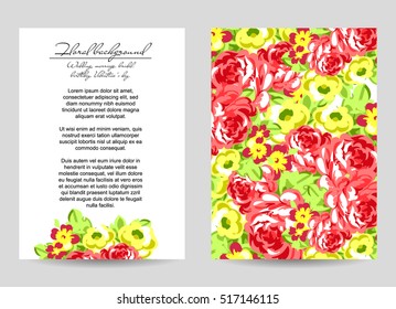 Romantic invitation. Wedding, marriage, bridal, birthday, Valentine's day.
