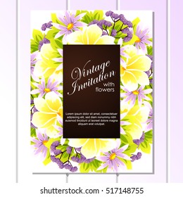 Romantic invitation. Wedding, marriage, bridal, birthday, Valentine's day.