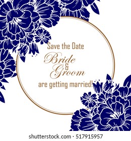 Romantic invitation. Wedding, marriage, bridal, birthday, Valentine's day.