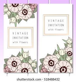 Romantic invitation. Wedding, marriage, bridal, birthday, Valentine's day.