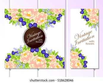 Romantic invitation. Wedding, marriage, bridal, birthday, Valentine's day.