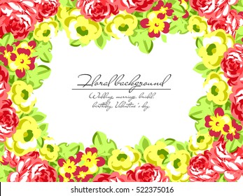 Romantic invitation. Wedding, marriage, bridal, birthday, Valentine's day.