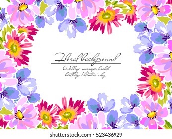 Romantic invitation. Wedding, marriage, bridal, birthday, Valentine's day.