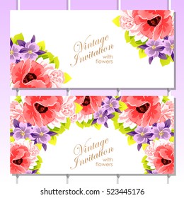 Romantic invitation. Wedding, marriage, bridal, birthday, Valentine's day.