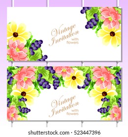 Romantic invitation. Wedding, marriage, bridal, birthday, Valentine's day.