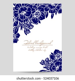 Romantic invitation. Wedding, marriage, bridal, birthday, Valentine's day.