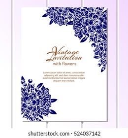 Romantic invitation. Wedding, marriage, bridal, birthday, Valentine's day.