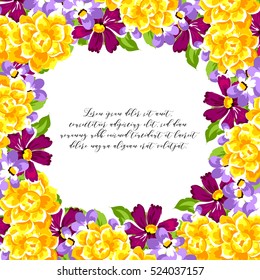 Romantic invitation. Wedding, marriage, bridal, birthday, Valentine's day.