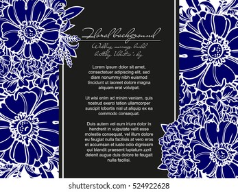 Romantic invitation. Wedding, marriage, bridal, birthday, Valentine's day.