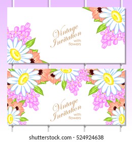 Romantic invitation. Wedding, marriage, bridal, birthday, Valentine's day.