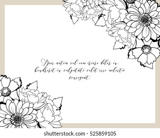 Romantic invitation. Wedding, marriage, bridal, birthday, Valentine's day.
