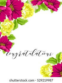 Romantic invitation. Wedding, marriage, bridal, birthday, Valentine's day.