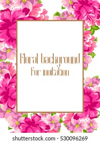 Romantic invitation. Wedding, marriage, bridal, birthday, Valentine's day.