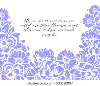 Romantic invitation. Wedding, marriage, bridal, birthday, Valentine's day.