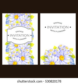Romantic invitation. Wedding, marriage, bridal, birthday, Valentine's day.