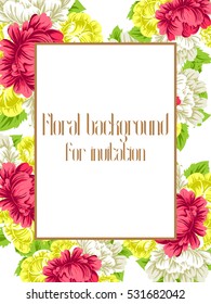 Romantic invitation. Wedding, marriage, bridal, birthday, Valentine's day.