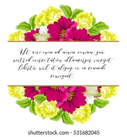 Romantic invitation. Wedding, marriage, bridal, birthday, Valentine's day.