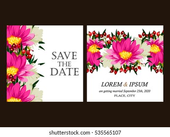 Romantic invitation. Wedding, marriage, bridal, birthday, Valentine's day.