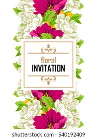Romantic invitation. Wedding, marriage, bridal, birthday, Valentine's day.