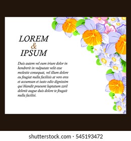 Romantic invitation. Wedding, marriage, bridal, birthday, Valentine's day.