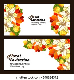 Romantic invitation. Wedding, marriage, bridal, birthday, Valentine's day.