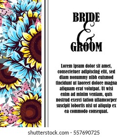 Romantic invitation. Wedding, marriage, bridal, birthday, Valentine's day.