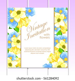 Romantic invitation. Wedding, marriage, bridal, birthday, Valentine's day.