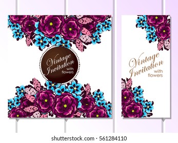 Romantic invitation. Wedding, marriage, bridal, birthday, Valentine's day.