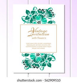 Romantic invitation. Wedding, marriage, bridal, birthday, Valentine's day.