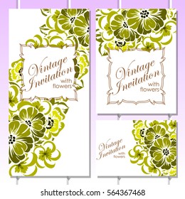 Romantic invitation. Wedding, marriage, bridal, birthday, Valentine's day.