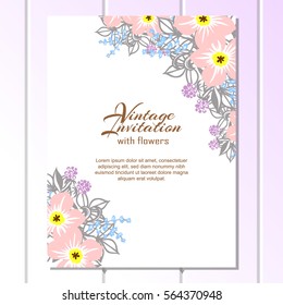 Romantic invitation. Wedding, marriage, bridal, birthday, Valentine's day.