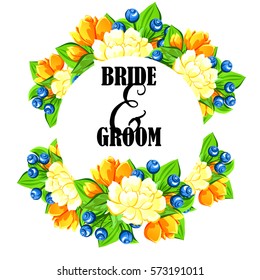 Romantic invitation. Wedding, marriage, bridal, birthday, Valentine's day.