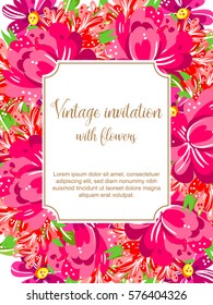 Romantic invitation. Wedding, marriage, bridal, birthday, Valentine's day.