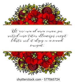 Romantic invitation. Wedding, marriage, bridal, birthday, Valentine's day.