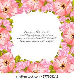 Romantic invitation. Wedding, marriage, bridal, birthday, Valentine's day.