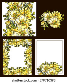 Romantic invitation. Wedding, marriage, bridal, birthday, Valentine's day.