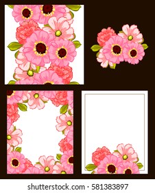 Romantic invitation. Wedding, marriage, bridal, birthday, Valentine's day.