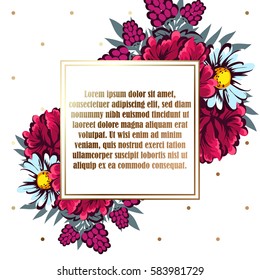 Romantic invitation. Wedding, marriage, bridal, birthday, Valentine's day.