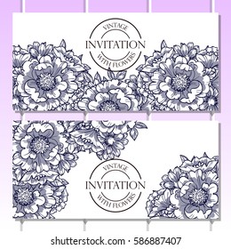 Romantic invitation. Wedding, marriage, bridal, birthday, Valentine's day.